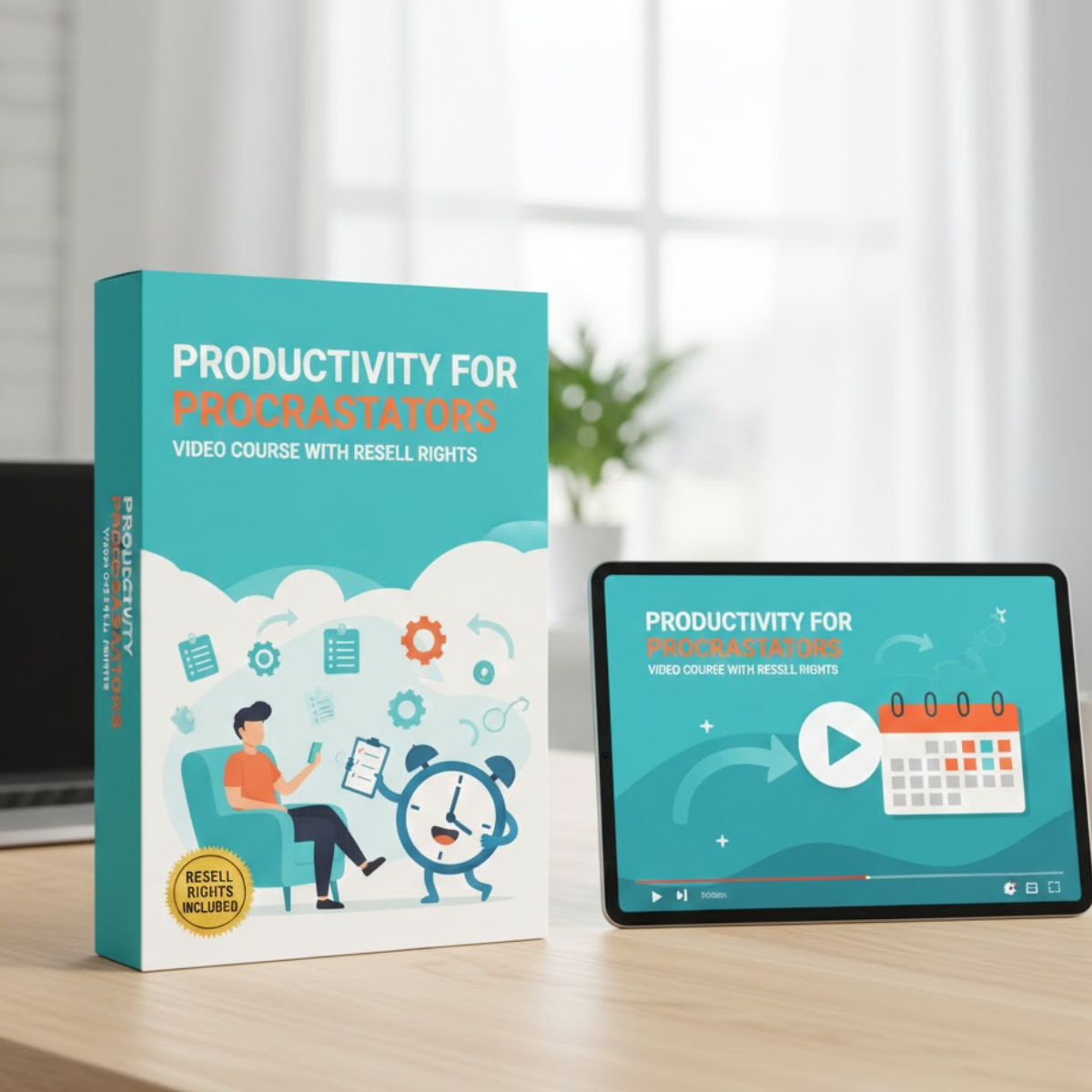 Untitled design - 2026-02-22T172205.383 Productivity for Procrastinators – –Video Course with Resell Rights - Image 1